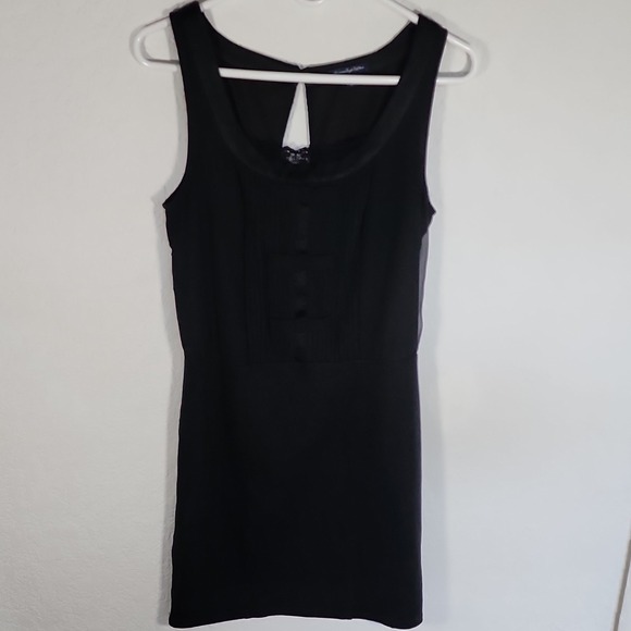 American Eagle Outfitters Dresses & Skirts - American Eagle‎ Outfitters Black Lined Sheer Sheath Dress S/P Lace Accents